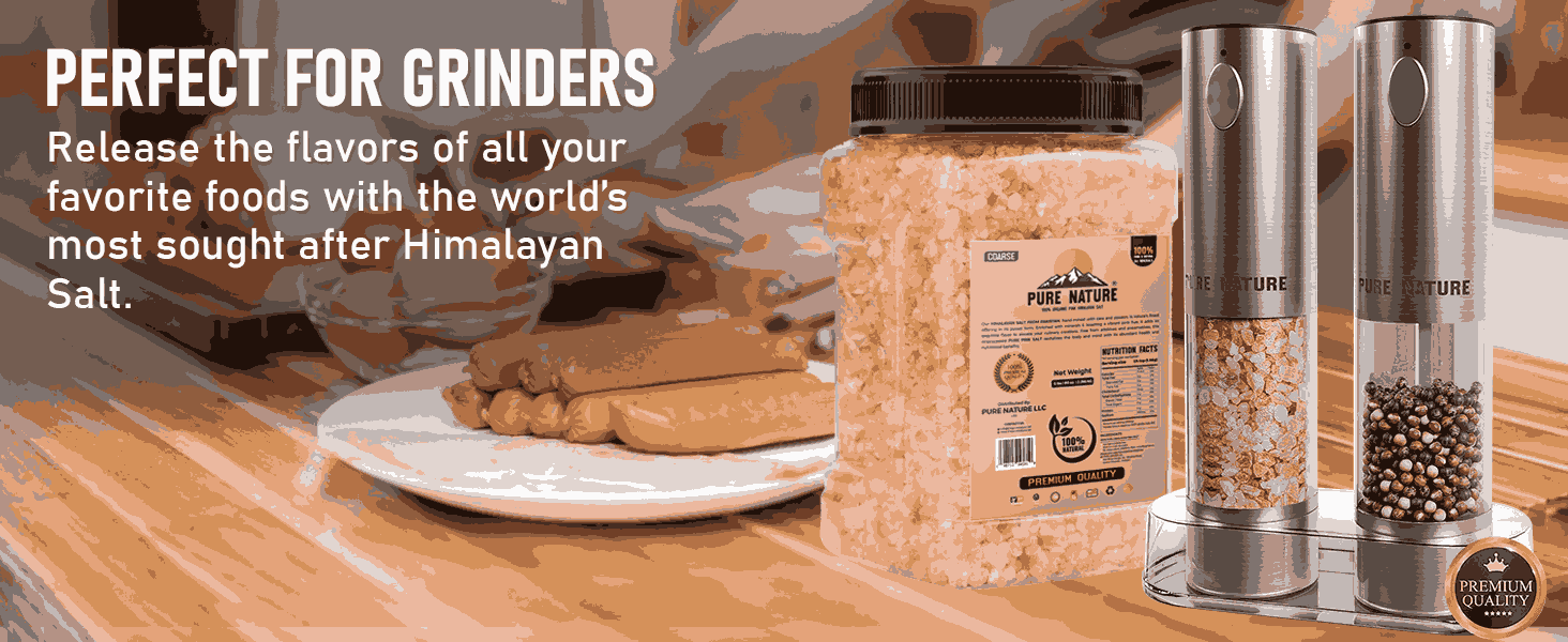PURE NATURE Himalayan Pink Salt 2lb Coarse Grain Pouch, Natural Unprocessed Rock Salt with 84 Minerals Bulk Gourmet Salt for Cooking, Grilling, Boosts Electrolytes and Balances Body pH